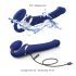 Strap-on-me M - Vibrador de ondas aéreas ajustable (azul)