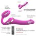 Strap-on-me M - vibrador con ondas de aire ajustable (rosa)