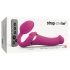 Strap-on-me M - vibrador ajustable con ondas de aire (rosa)