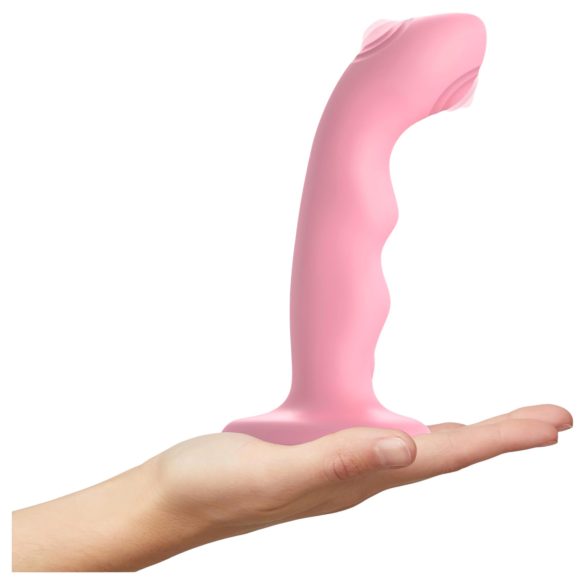Strap-on-me M - Vibrador punto G pulsante e impermeable (rosa)