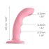 Strap-on-me M - Vibrador punto G pulsante e impermeable (rosa)
