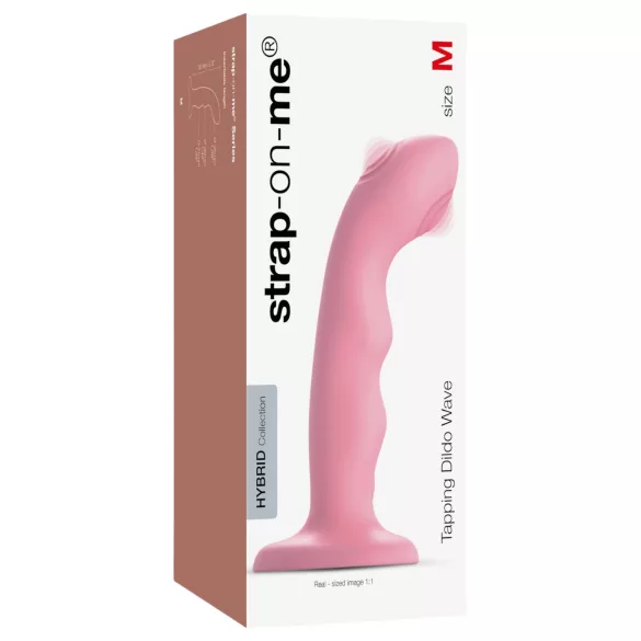 Strap-on-me M - Vibrador punto G pulsante e impermeable (rosa)