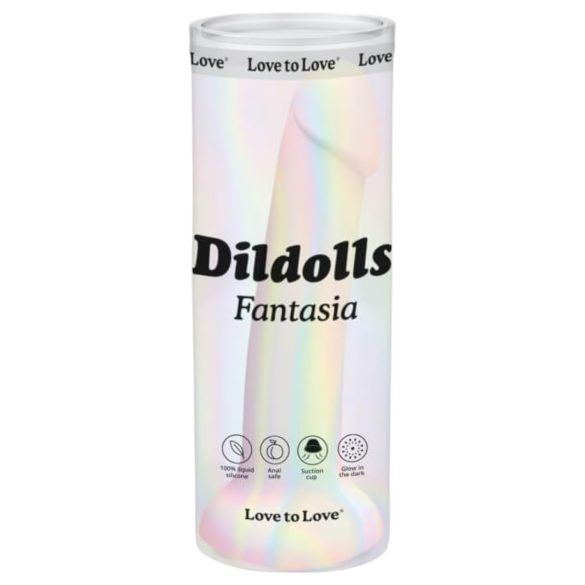 Dildolls Fantasía - Dildo de silicona con ventosa (rayado)