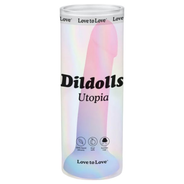Dildolls Utopia - Dildo de silicona con ventosa (multicolor)