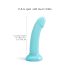 Dildolls Nightfall - Dildo estrellado con ventosa (turquesa)