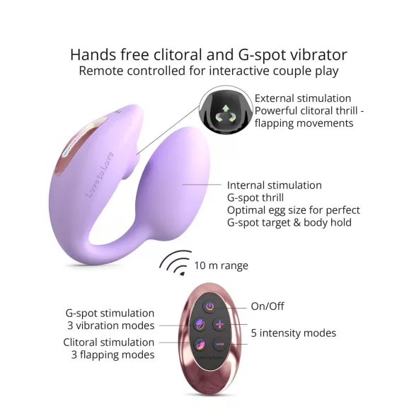 Love to Love Wonderlover - vibrador multiusos G y clítoris (lila)