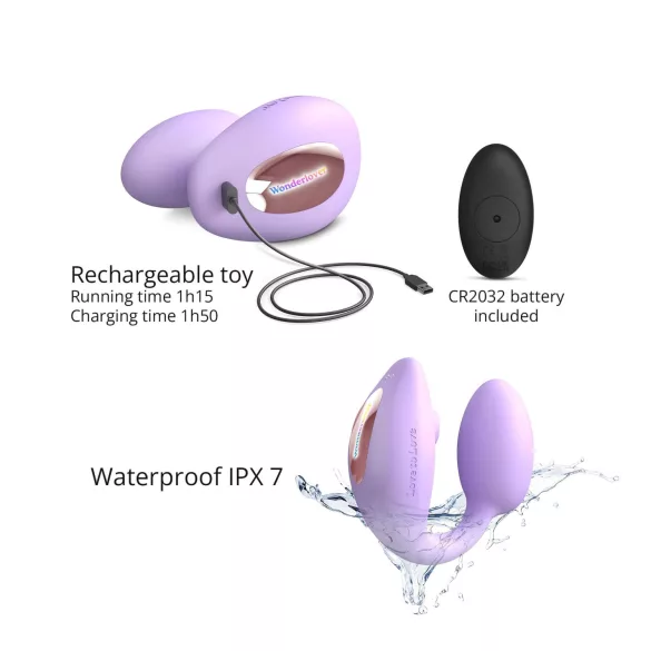 Love to Love Wonderlover - vibrador multiusos G y clítoris (lila)