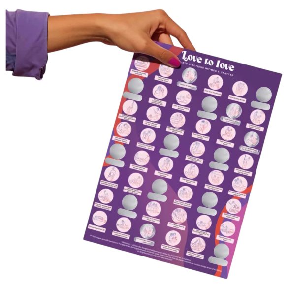 Love to Love - juego de mesa de sexo con cartel rascable (inglés)