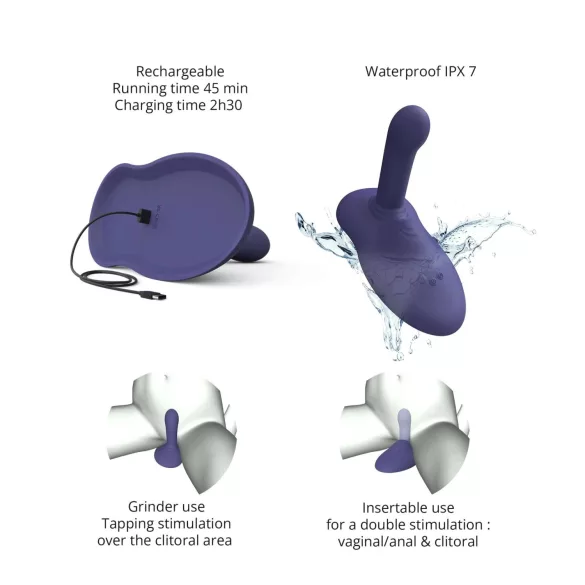Love to Love GoFast - vibrador impulsor y estimulador de clítoris con ventosa (azul)