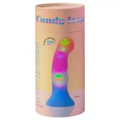   Love to Love Candy Loop - consolador de silicona con luz LED (rosa y azul) - 16,9 cm