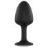 Dorcel Geisha Plug Diamond M - plug anal negro con gema blanca