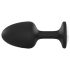 Dorcel Geisha Plug Diamond M - plug anal negro con gema blanca