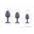 Dorcel Geisha Plug Diamond M - plug anal negro con gema blanca