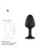 Dorcel Geisha Plug Diamond M - plug anal negro con gema blanca