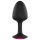 Plug anal negro con piedra rosa