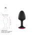 Plug anal negro con piedra rosa