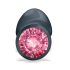 Plug anal negro con piedra rosa