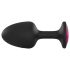 Plug anal negro con piedra rosa