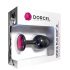 Plug anal negro con piedra rosa