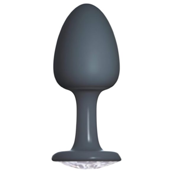 Plug anal con diamante blanco (negro)