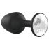 Plug Geisha XL con diamante - negro
