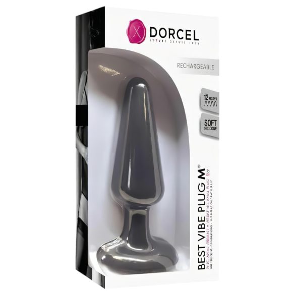 Dorcel Best Vibe Plug M - vibrador anal recargable (negro)