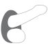 Anillo para pene Liquid-soft Teardrop (gris)