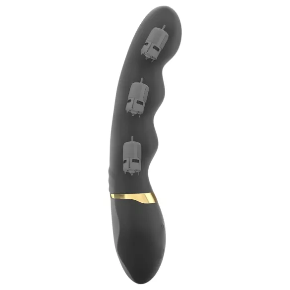 Dorcel Too Much 2.0 - vibrador recargable 3 motores - silicona negro oro