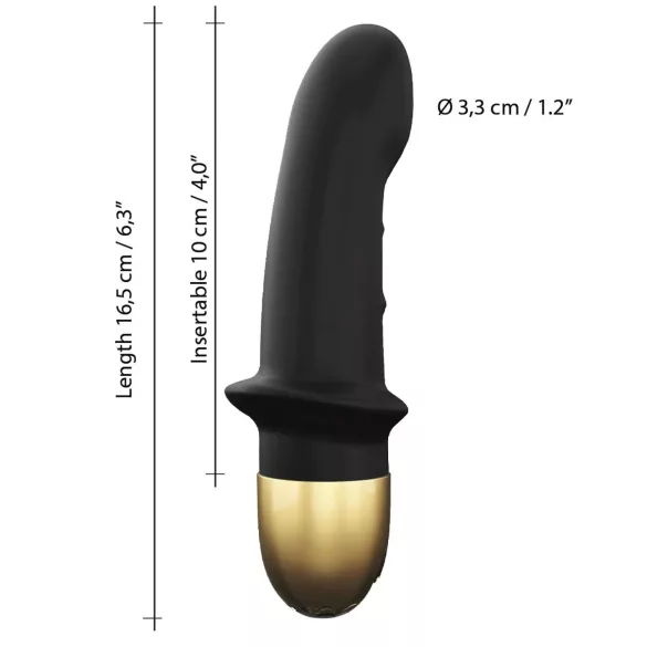 Dorcel Mini Lover 2.0 - vibrador punto G recargable (negro-dorado)