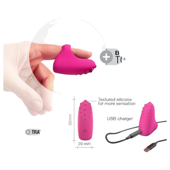 Dorcel Magic Finger - vibrador de dedo recargable (rosa)
