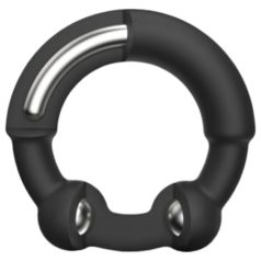   Dorcel Stronger Ring - anillo para pene negro con inserto metálico