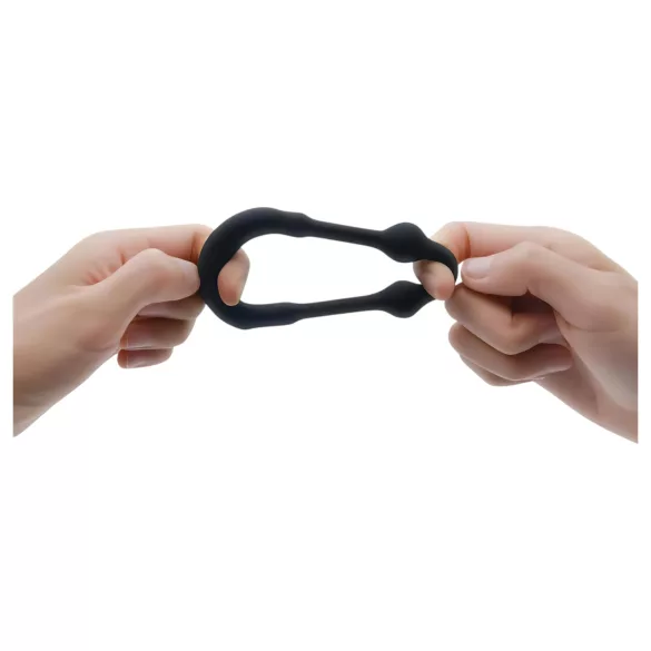 Dorcel Stronger Ring - anillo para pene con inserto metálico - silicona negra