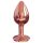 Dorcel Diamond Plug S - plug anal de aluminio pequeño (oro rosa)