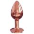 Dorcel Diamond Plug S - plug anal de aluminio pequeño (oro rosa)