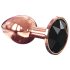 Dorcel Diamond Plug S - plug anal de aluminio pequeño (oro rosa)