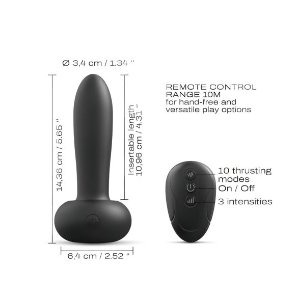 Dorcel Deep Thrust - vibrador de empuje (negro)