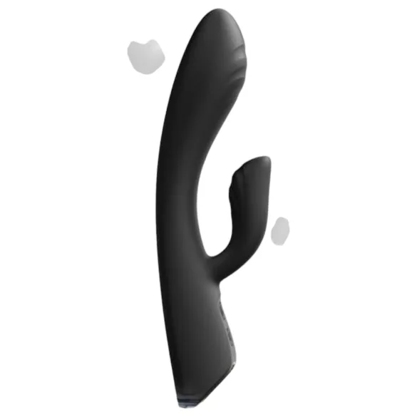 Dorcel Flexi Rabbit - vibrador calentador con estimulador (negro)