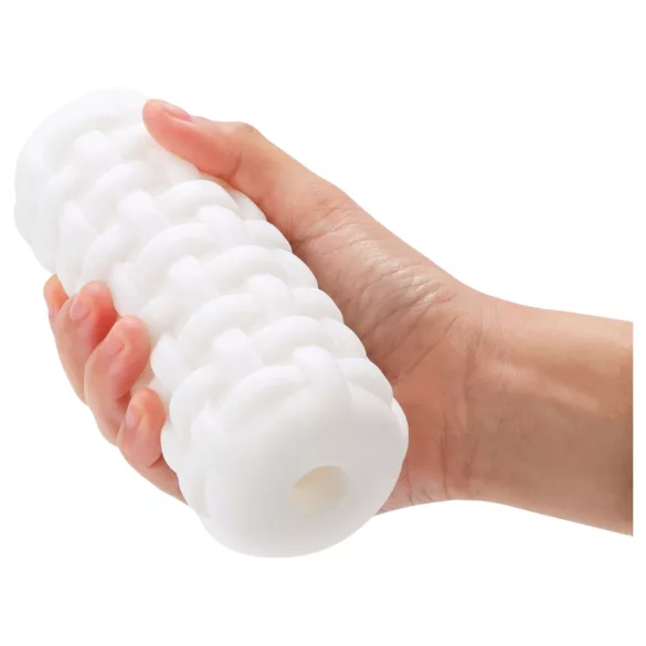 Dorcel Cup Tight - masturbador para hombres con canal estriado de perlas (blanco)