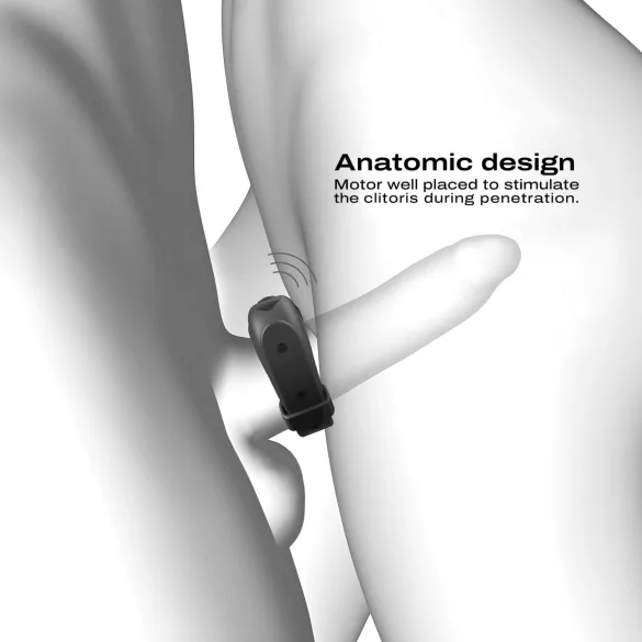 Dorcel - anillo pene ajustable con vibración (negro)