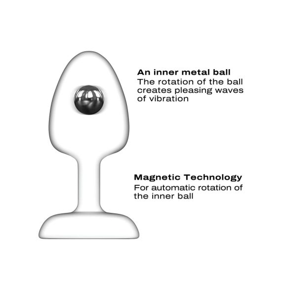 Vibrador anal con bolas y mando a distancia M - (negro)