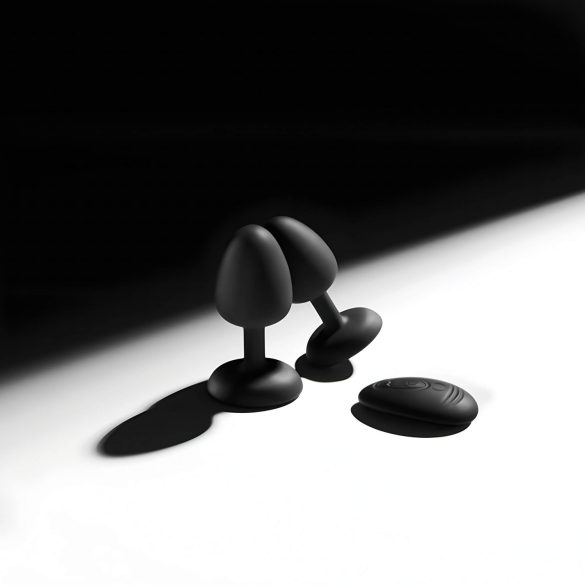 Vibrador anal con bolas y mando a distancia M - (negro)