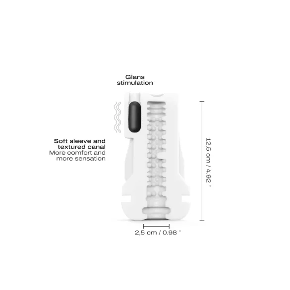 Dorcel Blowjoy Vibe - masturbador recargable con succión y vibración (gris)