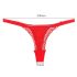 Panty Rose: Tanga oculta en rosa roja - rojo (S-L)