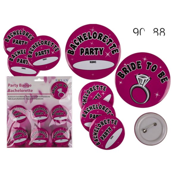 Insignias rosadas para despedida de soltera