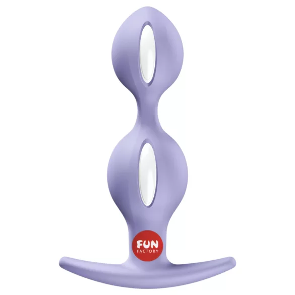 Fun Factory - plug anal de bolas dobles - silicona lila