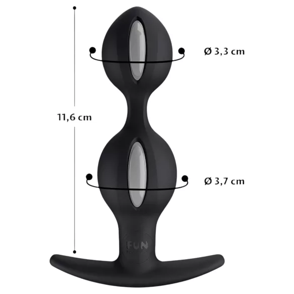 Fun Factory - plug anal de bolas dobles - silicona lila