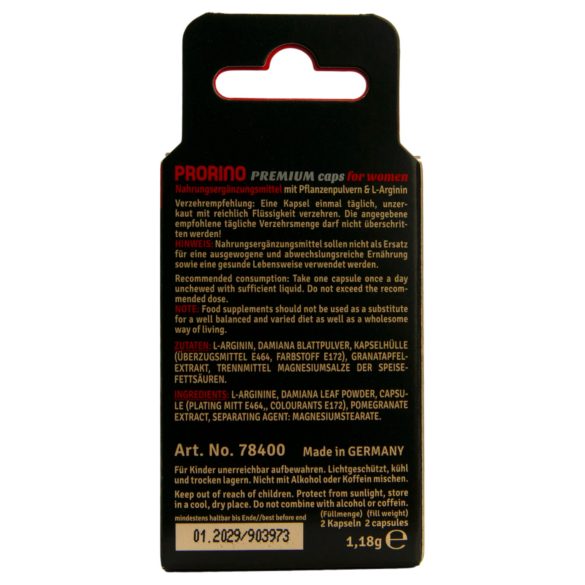 PRORINO - cápsulas estimulantes para mujeres - 2 unidades