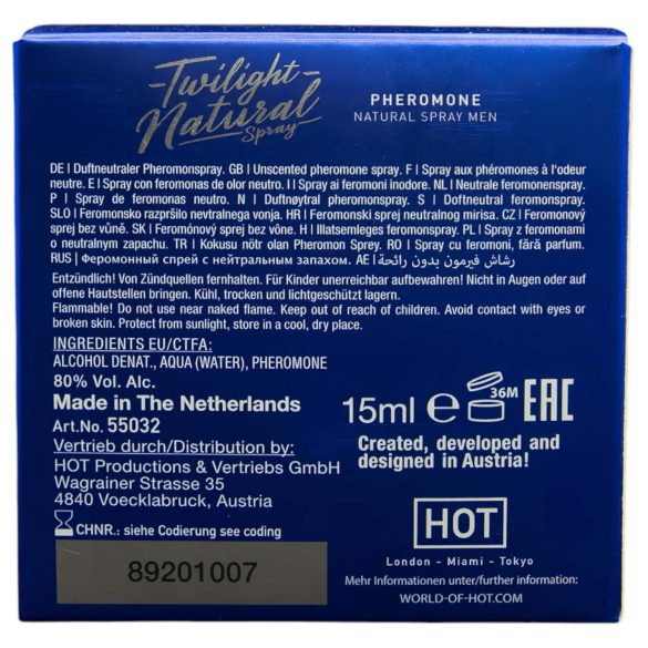 HOT Twilight Natural - perfume feromonas hombre sin aroma 15ml