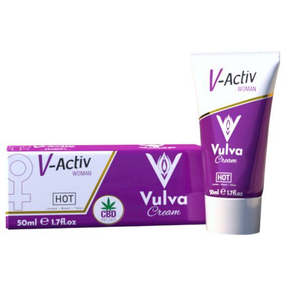 Hot V-Active - Crema Íntima Estimulante para Mujeres (50 ml)