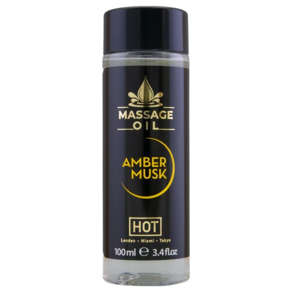 Aceite de masaje HOT para el cuidado de la piel - Ámbar y Almizcle (100ml)